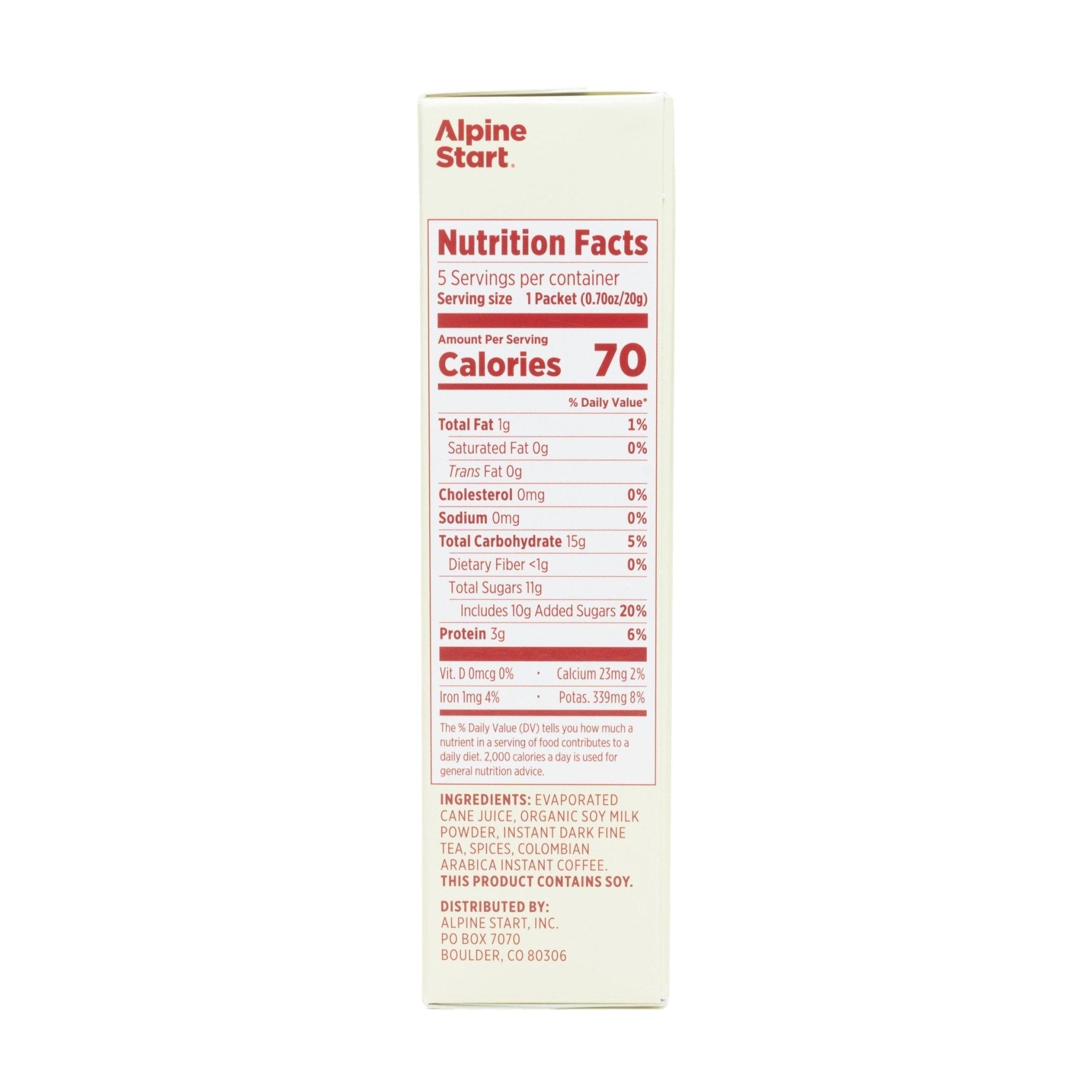 Dairy-Free Dirty Chai Tea Instant Latte - Alpine Start