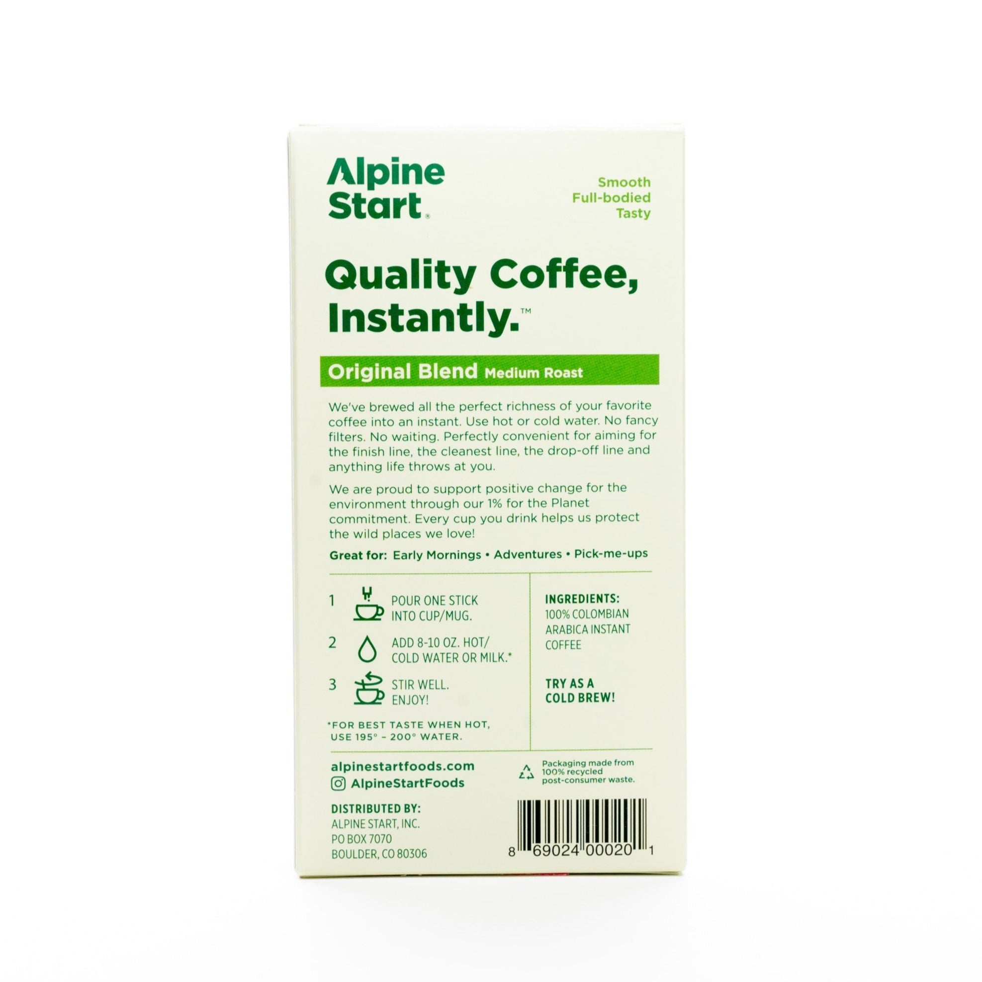 Original Blend Medium Roast Instant Coffee - Alpine Start